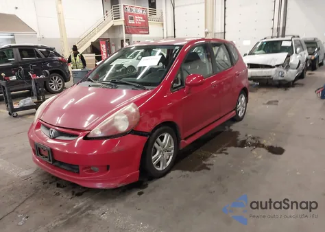 2008 Honda Fit Sport z USA, uszkodzony, nr VIN JHMGD38668S059291
